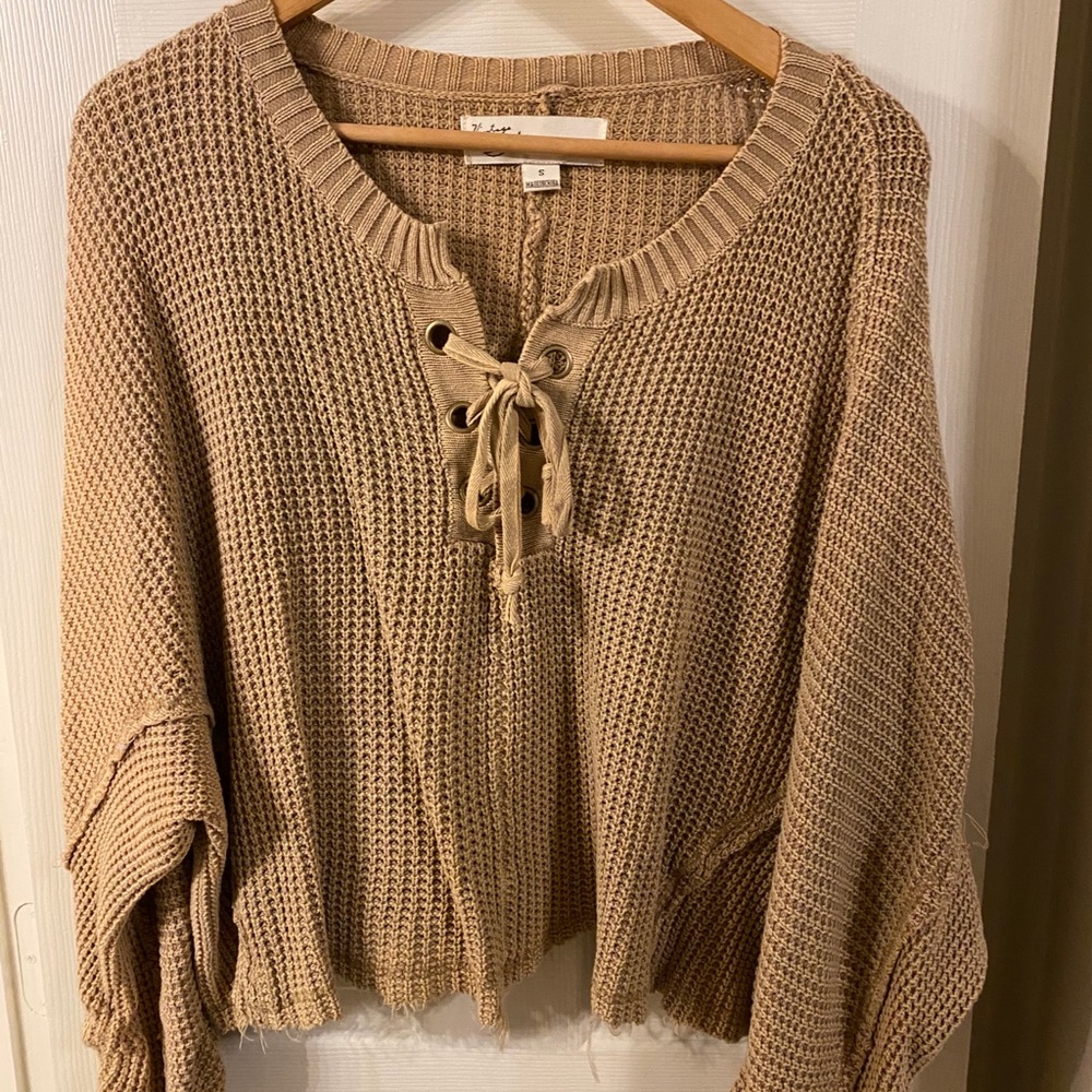 Brown crop top sweater